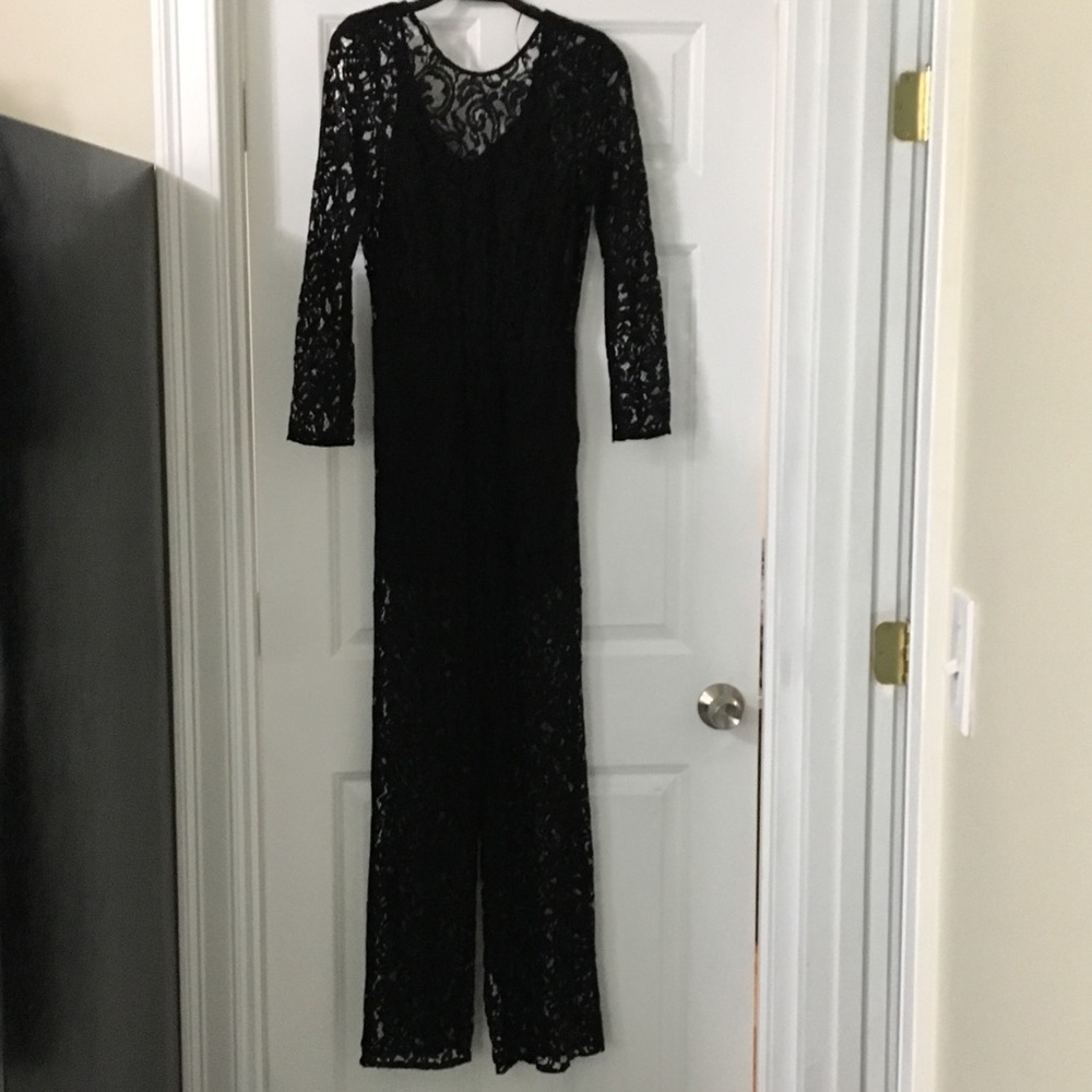 Black Crochet Jumpsuit